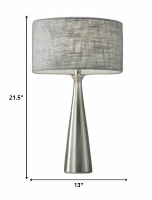 Black Metal Tapered Base Table Lamp