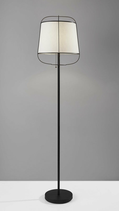 Floor Lamp Classic Silhouette Brushed Steel Metal